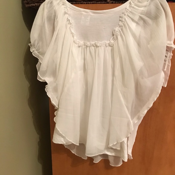 Scooter Brown Girls Gorgeous White Blouse 7/8 Sm - Picture 6 of 7